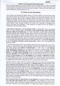 Document, Williiam Barak, My story, by William Barak, 26/05/1888