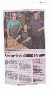 Newspaper Clipping, Diamond Valley Leader, Smoke-free dining on way, 26/07/2017