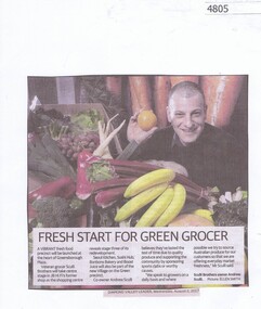Newspaper Clipping, Diamond Valley Leader, Fresh Start for Green Grocer, 02/08/2017