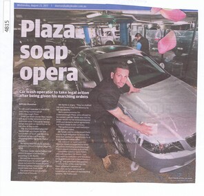 Newspaper Clipping, Diamond Valley Leader, Plaza soap opera, 23/08/2017