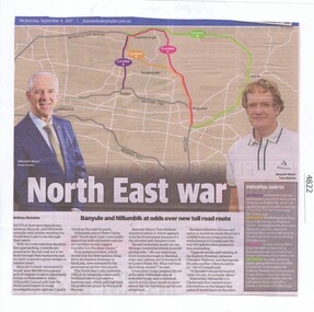 Newspaper Clipping, Diamond Valley Leader, North East war, 06/09/2017