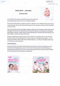 Article, Denise Scott by Anne Paul, 24/04/1955o
