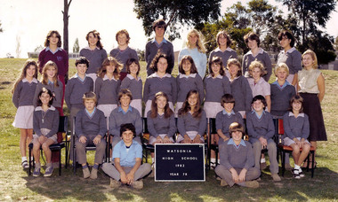 School Photograph - Digital Image, Watsonia High School WaHIGH 1982 Year 7R, 1982_