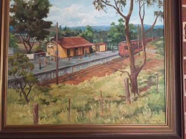 Painting - Digital image, Montmorency Railway Station 1981, 1981_