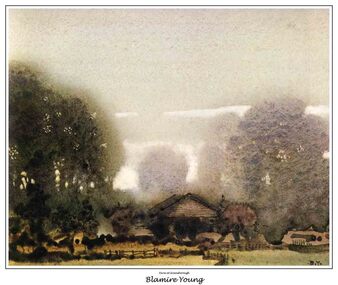 Painting - Digital image, Farm at Greensborough, by Blamire Young, 1907_