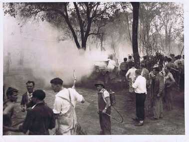 Photograph - Digital Image, St Helena car fire 1957, 28/02/1957