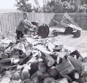 Photograph - Digital Image, Marg Scott, Cutting Wood 1967, 1967_