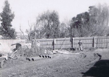 Photograph - Digital Image, Marg Scott, Sewer pipes going in, 1967, 1967_