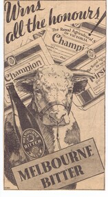 Advertisement - Digital image, The Herald, Melbourne Bitter, 12/09/1935