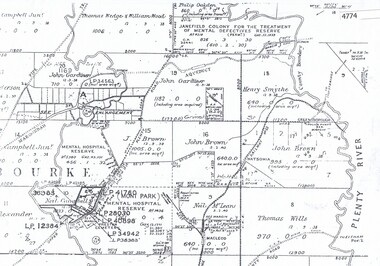 Maps, Greensborough west of Plenty River, 1840o