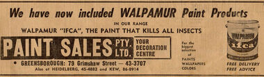 Advertisement - Digital image, Diamond Valley News, Paint Sales, Greensborough 1967, 21/11/1967