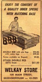 Advertisement - Digital image, Diamond Valley News, Welkay Store, Greensborough 1967, 28/11/1967