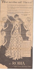 Advertisement - Digital image, Robia [fabric], 12/09/1935