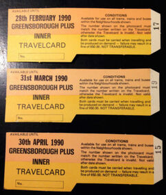 Ticket - Digital Image, Travel cards, 1990, 28/02/1990