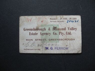 Business card - Digital Image, Greensborough And Diamond Valley Estate Agency, 1960, 1960s
