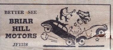 Advertisement - Digital image, Briar Hill Motors, 1970s