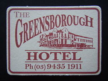 Coaster - Digital Image, Greensborough Hotel, 1980s