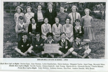 School Photograph - Digital Image, Briar Hill Primary School BH4341 1954 Grade 6, 1954_