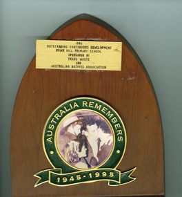 Plaque - Digital Image, Australia Remembers plaque 1995, Briar Hill Primary School BH4341, 1995_