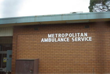 Photograph - Digital Image, Marilyn Smith, Montmorency Ambulance Station sign, 06/11/2017