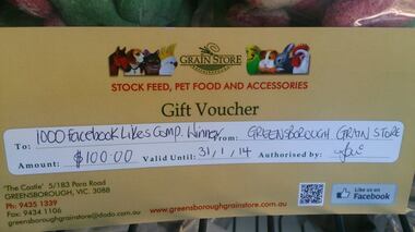 Photograph - Digital Image, Marilyn Smith, Greensborough Grain Store, 183 Para Road. Gift voucher 2013, 2013_11