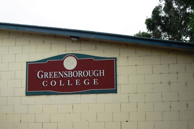 Photograph - Digital Image, Marilyn Smith, Greensborough Secondary College Gr8750 Sign, 01/10/2017