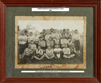 Photograph - Digital Image, Greensborough Football Club. Team photograph 1900, 1900_