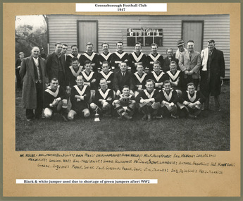 Photograph - Digital Image, Greensborough Football Club. Team photograph 1947, 1947_