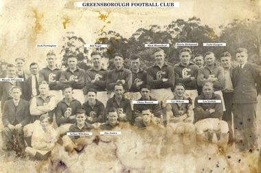 Photograph - Digital Image, Greensborough Football Club. Team photograph 1940s, 1940c
