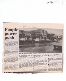 Newspaper Clipping, People power push 1999: Watsonia Shopping Centre, 02/06/1999