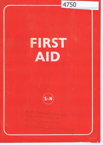 Booklet, First aid, 1960s