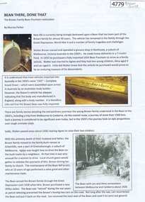 Document, Murray Parker, Bean there, done that: the Brown Family Bean Car Fourteen restoration, by Murray Parker, 1925o