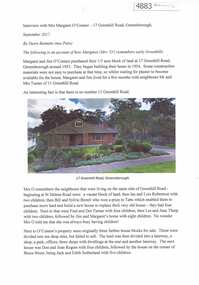 Article, Interview with Mrs Margaret O'Connor, by Dawn Bennetts, 1953o