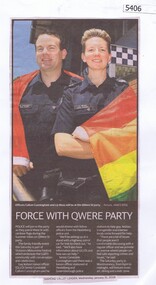 Newspaper Clipping, Diamond Valley Leader, Force with QWere party, 31/01/2018