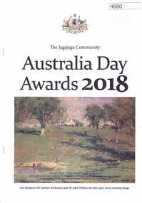 Booklet, The Jagajaga Community Australia Day Awards 2018, 26/01/2018