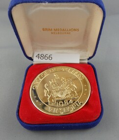 Medallion, Brim Medallions, Golden Jubilee medallion - City of Heidelberg 1934-1984, 1934-1984