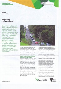 Pamphlet, Upgrading Yan Yean Road, 2017_11