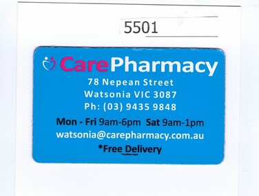 Refrigerator magnet, Care Pharmacy, 2000c