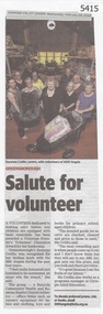 Newspaper Clipping, Diamond Valley Leader, Salute for volunteer, 28/02/2018