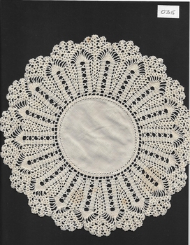 Sample of collection of doilies.