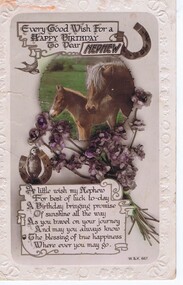 Birthday Card - Digital Image, Nephew card to Frank, 1940s