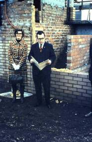 Photograph - Digital Image, Laying the foundation stone, Shire of Diamond Valley, 1971_