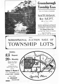 Plan - Digital Image, Greensborough Township Estate, 01/09/1923