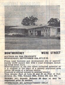 Advertisement - Digital image, Diamond Valley News, Were Street Foodland Auction, 1973, 12/09/1973