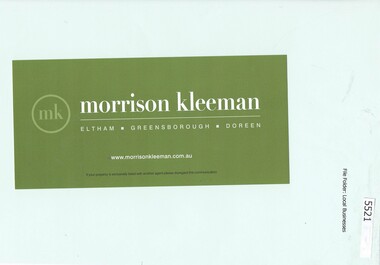 Advertising Card, Morrison Kleeman, 2015_08