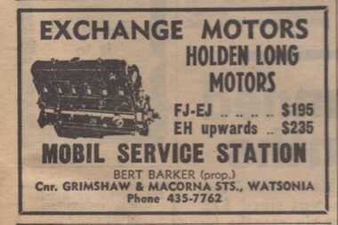 Advertisement - Digital image, Diamond Valley News, Mobil Service Station, Watsonia, 1973, 21/08/1973
