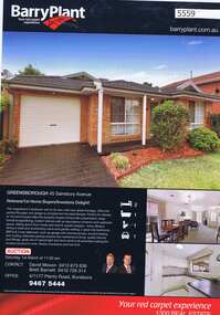 Advertising Leaflet, 45 Sainsbury Avenue Greensborough, 01/03/2014