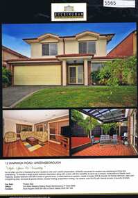 Advertising Leaflet, 12 Warwick Road Greensborough, 08/07/2016