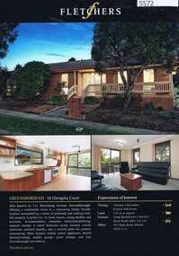 Advertising Leaflet, 18 Glengala Court Greensborough, 02/11/2012