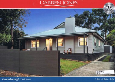 Advertising Leaflet, Darren Jones, 7 Kell Street Greensborough, 16/06/2018